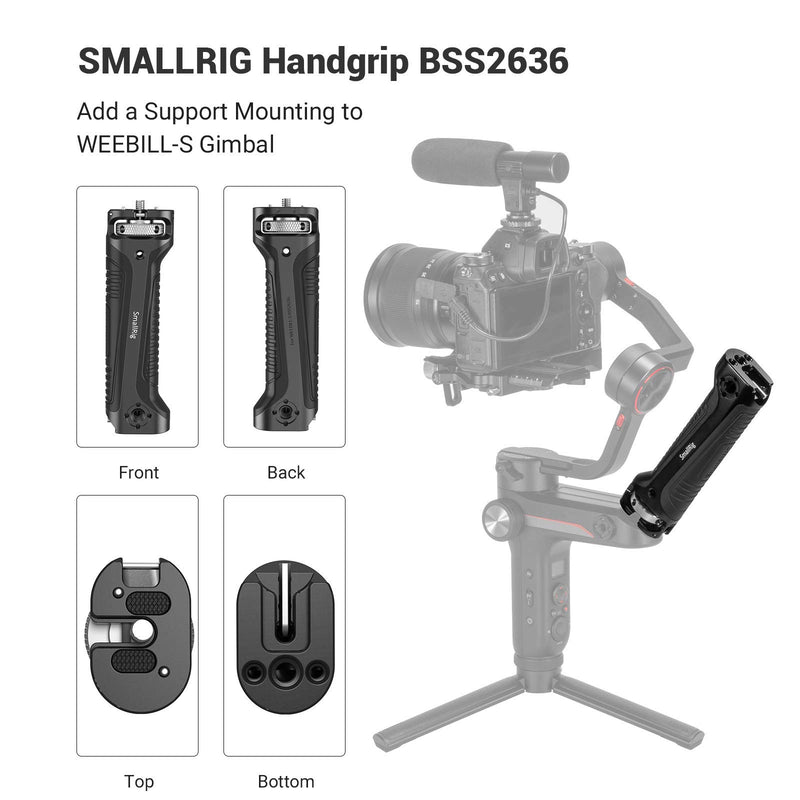 SmallRig Handle Grip Handgrip for Zhiyun-Tech WEEBILL-S Gimbal with Cold Shoe Mount Built-in Wrench, Multiple Threaded Holes - BSS2636