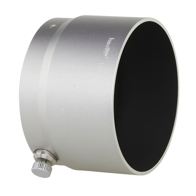 Haoge LH-W61F Metal Lens Hood Shade for Olympus M.ZUIKO Digital ED 75mm F1.8 Lens Replaces Olympus LH-61F Silver