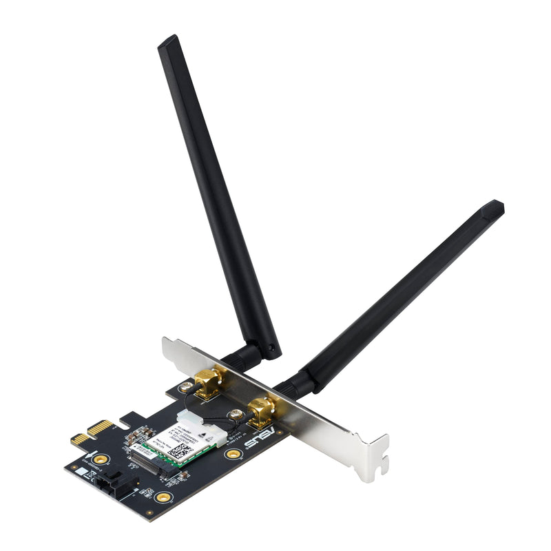 [AUSTRALIA] - ASUS PCE-AXE5400 WiFi6 6E PCI-E Adapter with 2 External Antennas. Supporting 6GHz Band, 160MHz, Bluetooth 5.2, WPA3 Network Security, OFDMA and MU-MIMO AXE5400 | WiFi 6E 