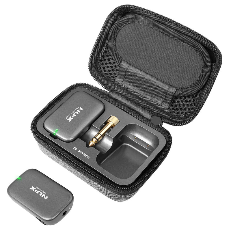 NUX B-7PSM 5.8 GHz Wireless in-Ear Monitoring System, Charging Case Included, Stereo Audio transmitting, Designed for Live Shows and Band Rehearsals