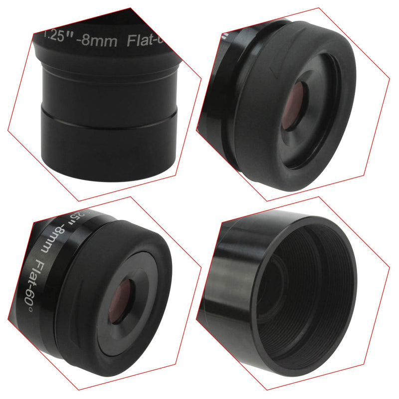 Astromania 1.25" 8mm Premium Flat Field Eyepiece - a Flat Image Field and Crystal-Clear Images