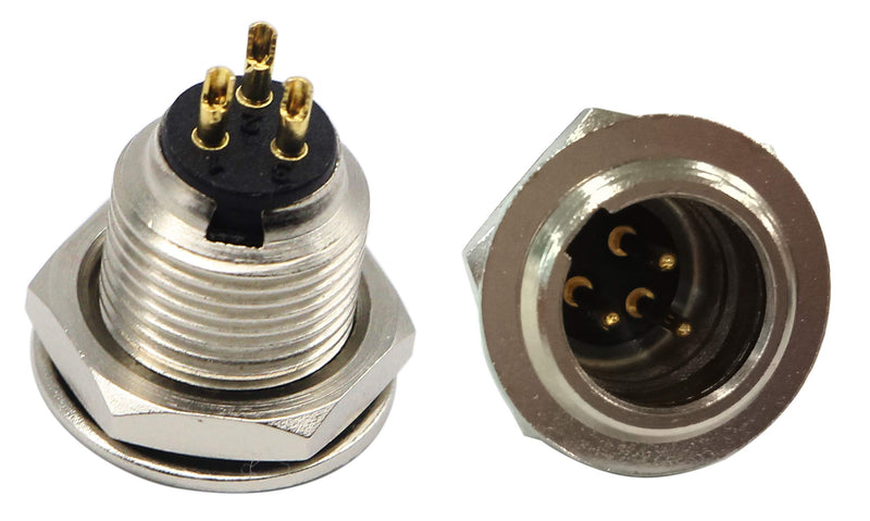 [AUSTRALIA] - zdyCGTime DIY 3 Pin Mini XLR Adapters 3 Pin Mini XLR Male Socket Connector for Mic (Microphone) and Chassis Panel Mount XLR Aviation Circular Plug Connector(2 Pack) 