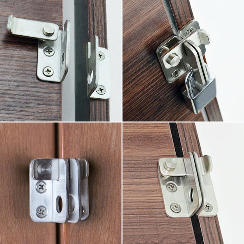 Alise 2 Pcs Flip Latch Gate Latches Slide Bolt Latch Safety Door Lock Catch,MS3001-2P Stainless Steel Brushed Finish Small Size Brushed Nickel