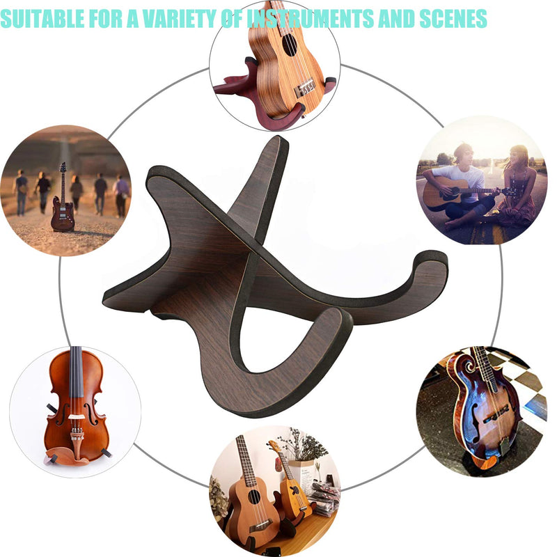 Ukulele Stand Folding Portable Show Display Wood Stand for Mandolins and Violins