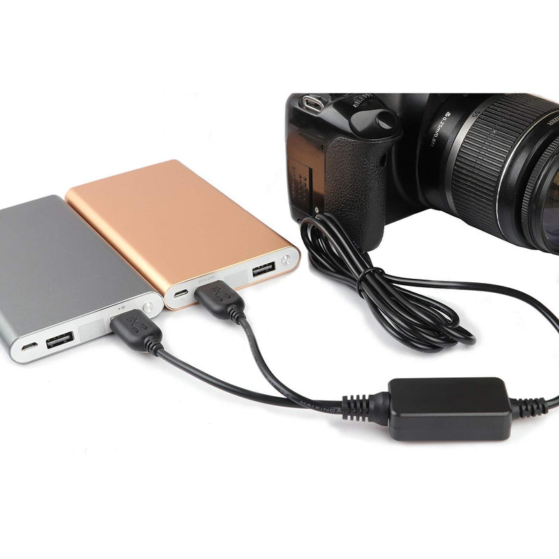 [Upgrade Version] Echpow ACK-E6 USB Power Kit AC Adapter Replacement DR-E6 DC Coupler Dummy Battery for Canon EOS 5DS, 5DS R, 5D Mark II, 5D Mark III, 60D, 60Da, 6D, 70D, 7D, 80D DSLR Cameras