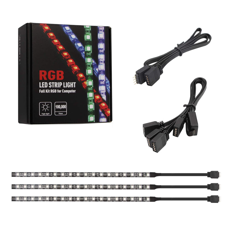 [AUSTRALIA] - RGB LED Strip Lights PC - Speclux 3pcs 5050 Magnetic Computer Case LED Light Strips for M/B with 12v 4pin RGB Header Compatible with Asus Aura, Asrock RGB Led, Gigabyte RGB Fusion, MSI Mystic Light Rgb 3 Light Strips for Pc 