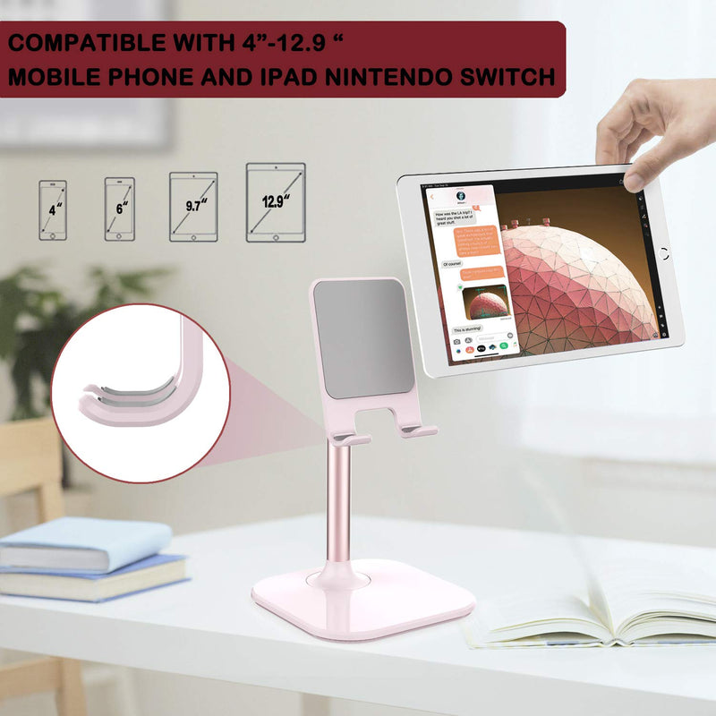 [AUSTRALIA] - Cell Phone Stand,Doboli Phone Stand for Desk,Phone Holder Stand Compatible with iPhone and All Mobile Phones Tablet Pink rose gold pink 