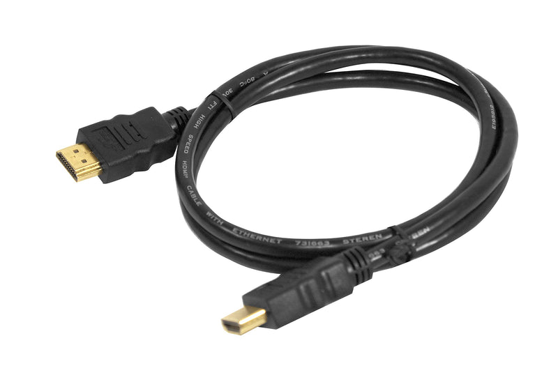 STEREN 517-306BK HDMI High-Speed Cable with Ethernet (6ft), Black 6 Feet