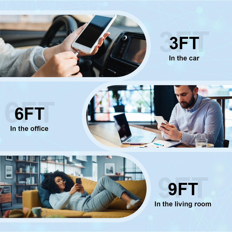 6Pack(3/3/6/6/6/9 FT) Original [Apple MFi Certified] iPhone Charger Fast Charging Lightning Cable iPhone Charger Cord Compatible iPhone 14/13/12/11 Pro Max/XS MAX/XR/XS/X/8/7 Plus iPad AirPods White