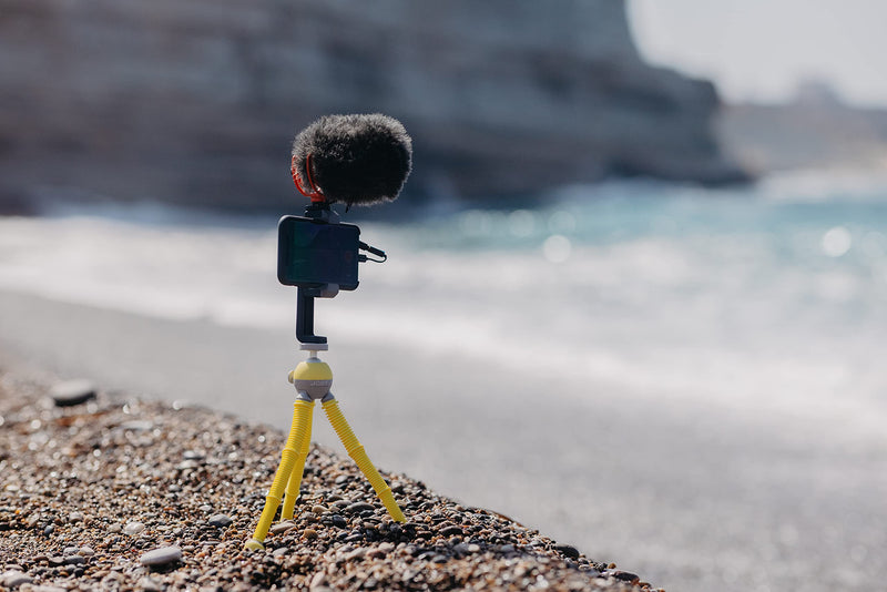 JOBY PodZilla Medium Kit, Tripod for Smartphones and Compact Mirrorless Cameras, Flexible Tripod with Ball Head and GripTight 360 Phone Mount Included, Devices up to 1 Kg, Yellow Medium Kit Yellow