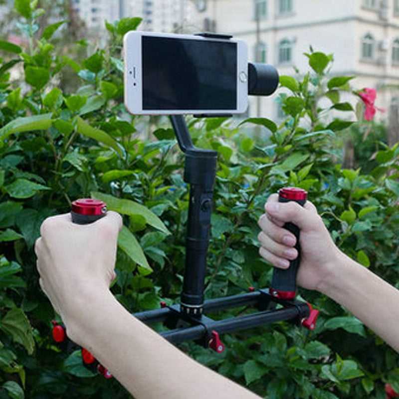 Richer-R Dual Handle Gimbal, Aluminum Alloy Dual Handheld Grip,Camera Dual Grip,Extender Handle Gimbal Stabilizer Rig Accessory for Zhiyun Feiyu MOZA Beholder