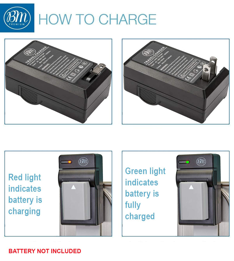 BM Premium NP-FZ100 Battery Charger for Sony Alpha 1, FX3, a7C, a7S III, a6600, a7R IV, A7RIII, A7R3, a7 III, Alpha 9, Sony A9, Alpha a9 II, Alpha 9R, A9R, Alpha 9S Cameras