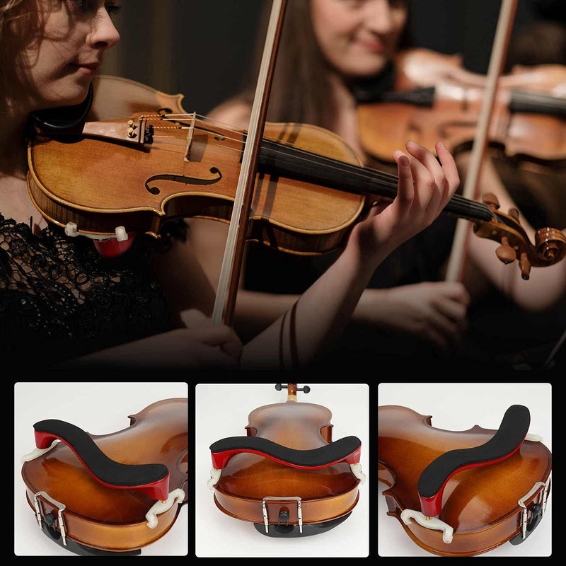LMS Violin Shoulder Rest for 1/2 Size, Adjustable Shoulder Rest for Violin, with Height Adjustable Feet Comfortable Foam Pad for Kids Adults (1/2)