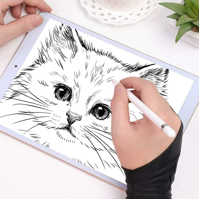 LABOTA 6 Pack Artist Glove for Drawing Tablet Artist's Drawing Glove for Paper Sketching/iPad/Graphics Drawing Tablet/Light Box/Tracing Light Pad Medium
