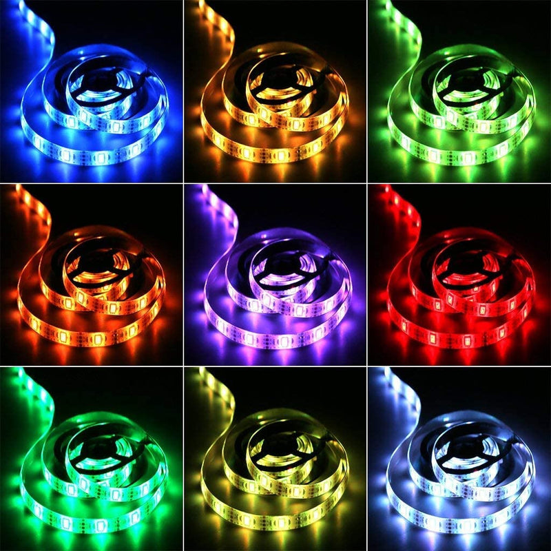 [AUSTRALIA] - Battery Powered Led Strip Lights, 5050 6M/20FT, Flexible Color Changing RGB LED Light Strip, 180 LEDs 5V Battery-Powered with Controller 