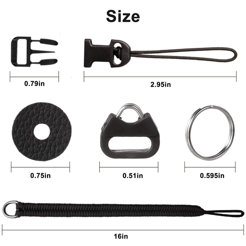 Unisex Camera Strap wrist Compatible Camera Neck Strap Anchor Links for Camera Hand Straps for DSLR and Mirrorless Cameras for Photographers Black