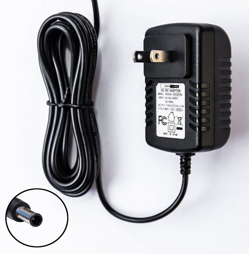 Omnihil 8 Feet AC/DC Power Adapter Compatible with CASIO WK-6500, WK-6600, WK-7500, WK-7600 Power Supply Charger Adaptor