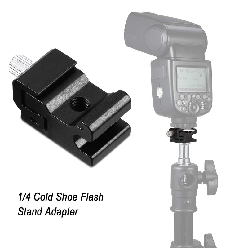 8 Pieces 1/4 Inch Cold Shoe Mount Adapter and Hot Shoe Flash Stand Adapter Kit for DSLR Camera Rig, Camera Flash Shoe Mounts for Tripod