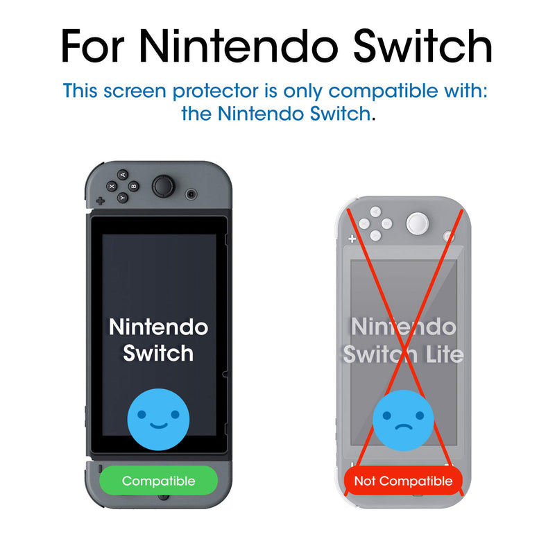 amFilm Tempered Glass Screen Protector for Nintendo Switch 2017 (2-Pack)