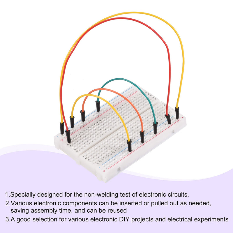 MECCANIXITY Breadboards Kit 400 Point Solderless Breadboards with Jumper Wire for Proto Shield Distribution Connecting Blocks 1 Set