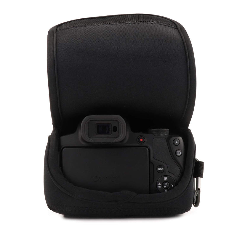MegaGear MG1573 Ultra Light Neoprene Camera Case Compatible with Canon PowerShot SX70 HS - Black, One Size