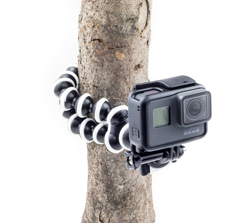 Digicharge Octopus Flexible Tripod Camera + Action Cam Mount Stand, Compatible With GoPro Hero9 Hero8 HERO 9 8 7 6 FUSION Akaso Brave 5 4 Apeman Fitfort Crosstour Davola Dragon Touch Jeemak Cam