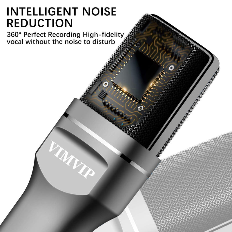 [AUSTRALIA] - VIMVIP USB Condenser Microphone for Computer, USB PC Microphone & Mic Stand & POP Filter to Gaming, Streaming, Podcasting, Recording 
