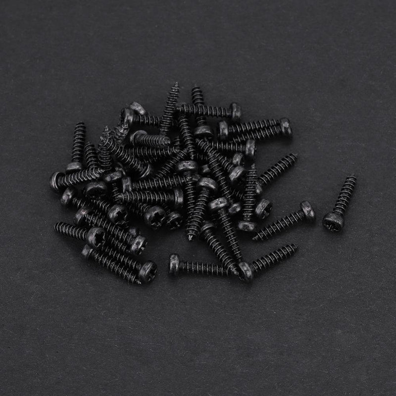 50pcs Chrome Mounting Screws,Replacement Screws for Guitar Machine Heads Tuning Pegs Tuners (Silver, Black, Golden)