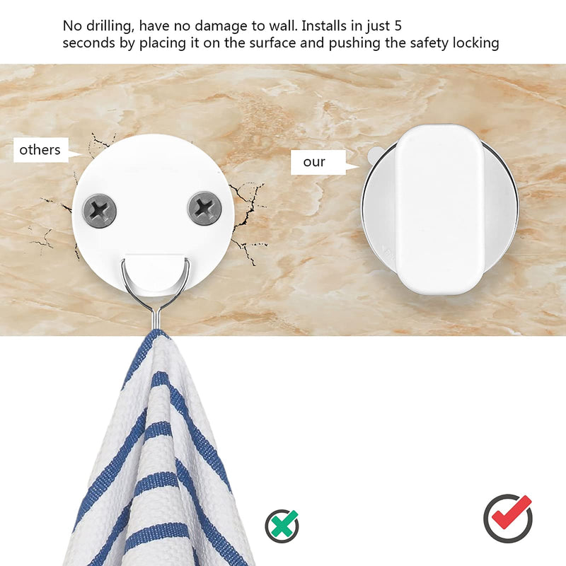 [AUSTRALIA] - DDSKY 2-Pack Strong Suction Cup Drawer Glass Mirror Wall Tile Handles Toilet Bathroom Door Pulls Glass Door Pull Adsorbent Handle and Knobs 