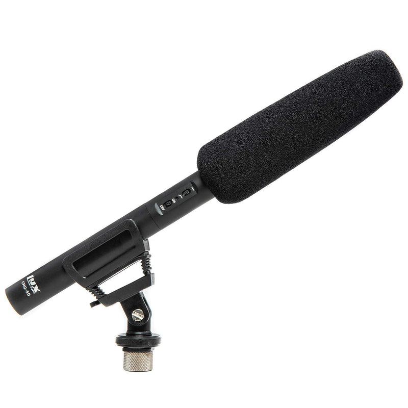 LyxPro CMG-50 Condenser Shotgun Microphone, Battery or Phantom Power for Professional Film, Video DSLR Camera Camcorder Television TV