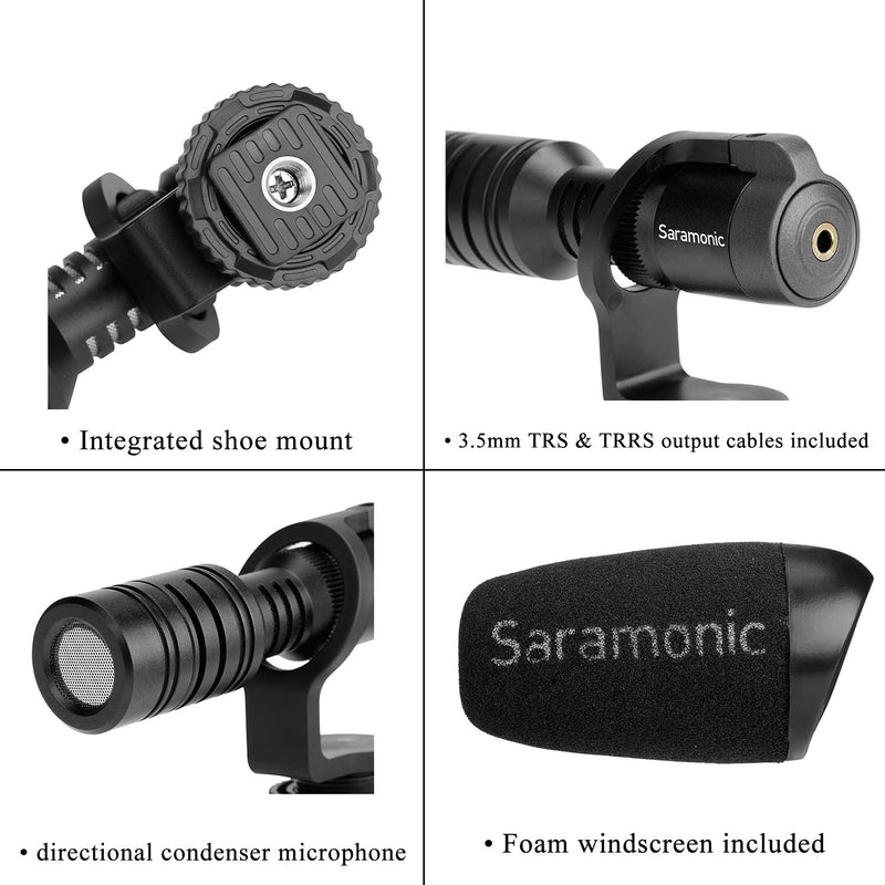 Lightweight Mini Video Microphone, Professional Shotgun Mic Compactible for Camera,iPhone/Android Smartphones, Canon EOS/Nikon DSLR Cameras and Camcorders