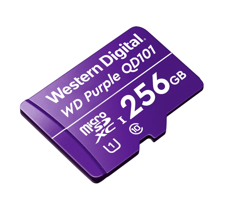Western Digital WD Purple SC QD101 256GB Smart Video Surveillance microSDXC Card, Ultra Endurance Up to 128 TBW Current Version