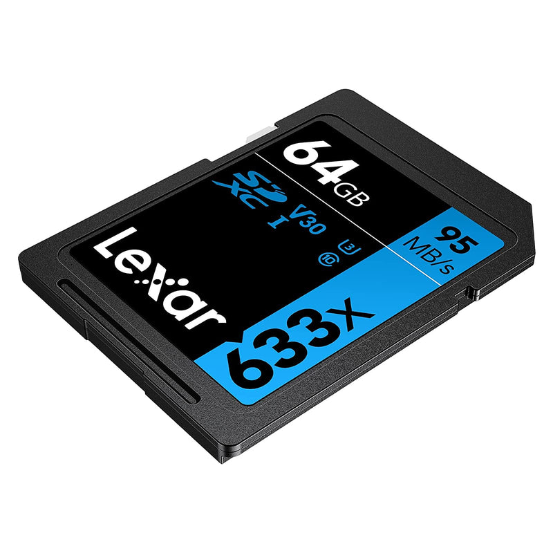 Lexar LSD64GCB1NL633 Professional 633x 64GB USH-1 Class 10 SDXC Memory Card (3-Pack) 3-Pack