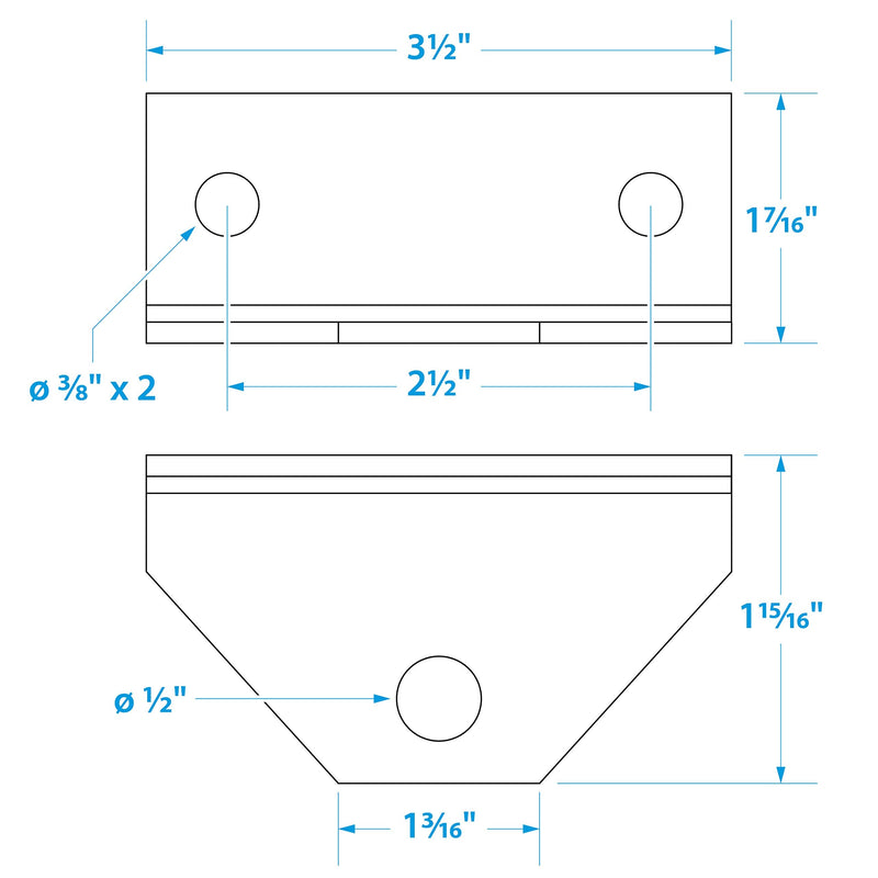 Seachoice Replacement Angle Bracket for Boat Trailer Swivel Bolster Bracket, 11 Gauge Galvanized Steel