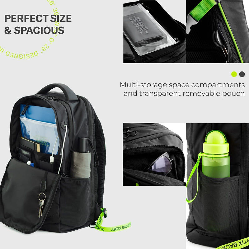 Artix CL750 Foldable Noise Isolating On Ear Headphones & Artix Comfortable Laptop Travel Backpack