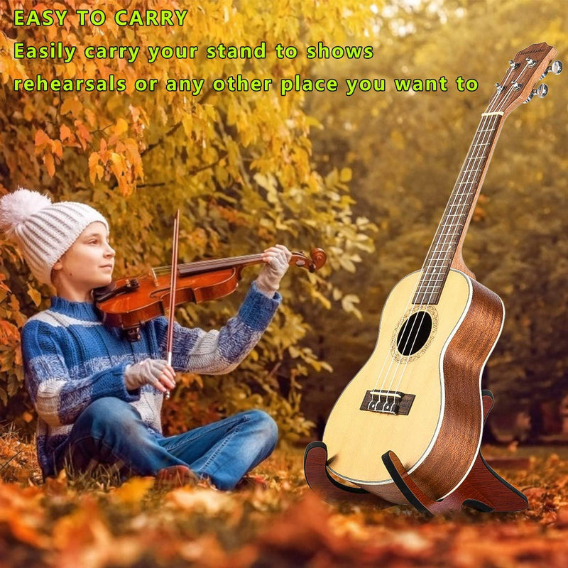 Ukulele Stand,Wooden Ukulele Showing Stand,Folding Portable Stand for Mandolins and Violins
