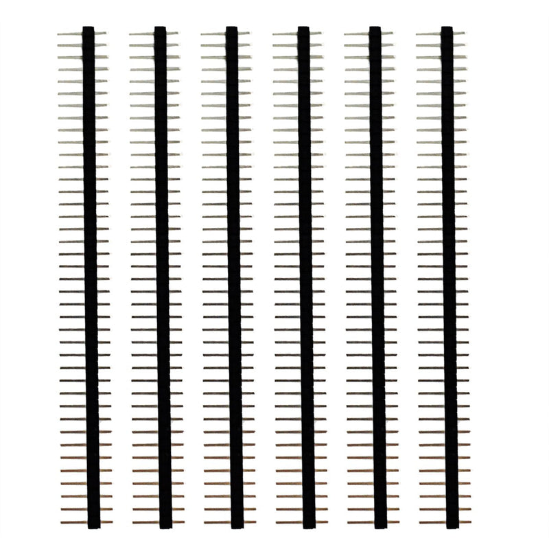 100pcs Male Header Pins, Lystaii Straight Single Row 40 Pin 0.1 Inch (2.54mm) Male Pin Header Connector PCB Board Pin Connector Electronic Component Raw Materials