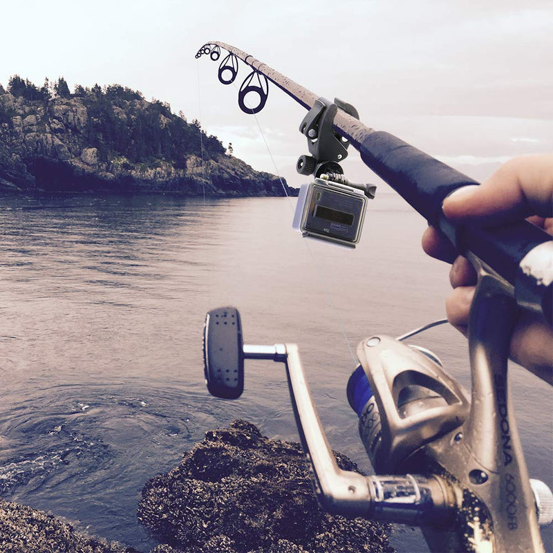 [AUSTRALIA] - Kolasels Easy-Mounted Gun/Rod/Bow Camera Clamp Mount with 1/4 Thread for GoPro Hero 9/8/7/6/5/4/3+/3/2/1 Session Action Camera, Hunting Camera Accessory Fishing Pole Clamp 
