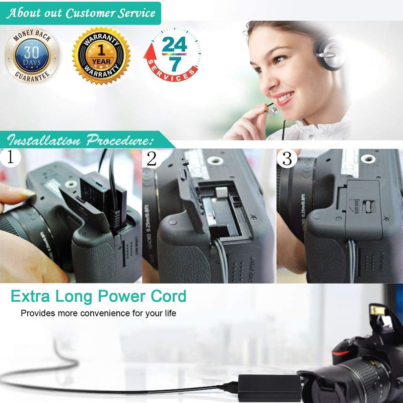 [AUSTRALIA] - HY1C ACK-E8 AC Power Supply Adapter DR-E8 LP-E8 Dummy Battery Coupler Kit for Canon EOS Rebel T5i T4i T3i T2i 700D 650D 600D 550D Cameras. 