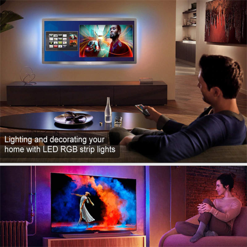 [AUSTRALIA] - Led Strip Lights, 32.8 ft Color Changing Light Strip Kit with Remote and Control Box, Led Lights for Bedroom, Bright 5050 Leds, Easy Installation Multi-colored 