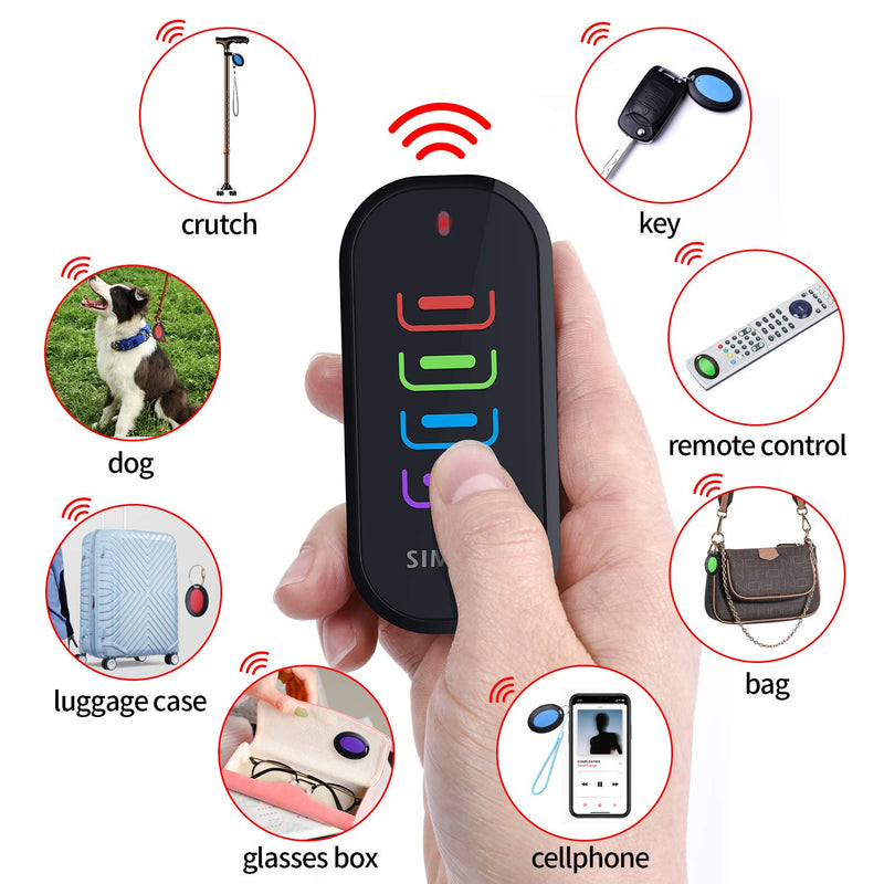 Key Finder with an Extra Transmitter & Up to 131ft Working Range in Open Space, Wireless Remote Control RF Key Finder Locator for Keys Wallet Phone Glasses Luggage Pet Tracker