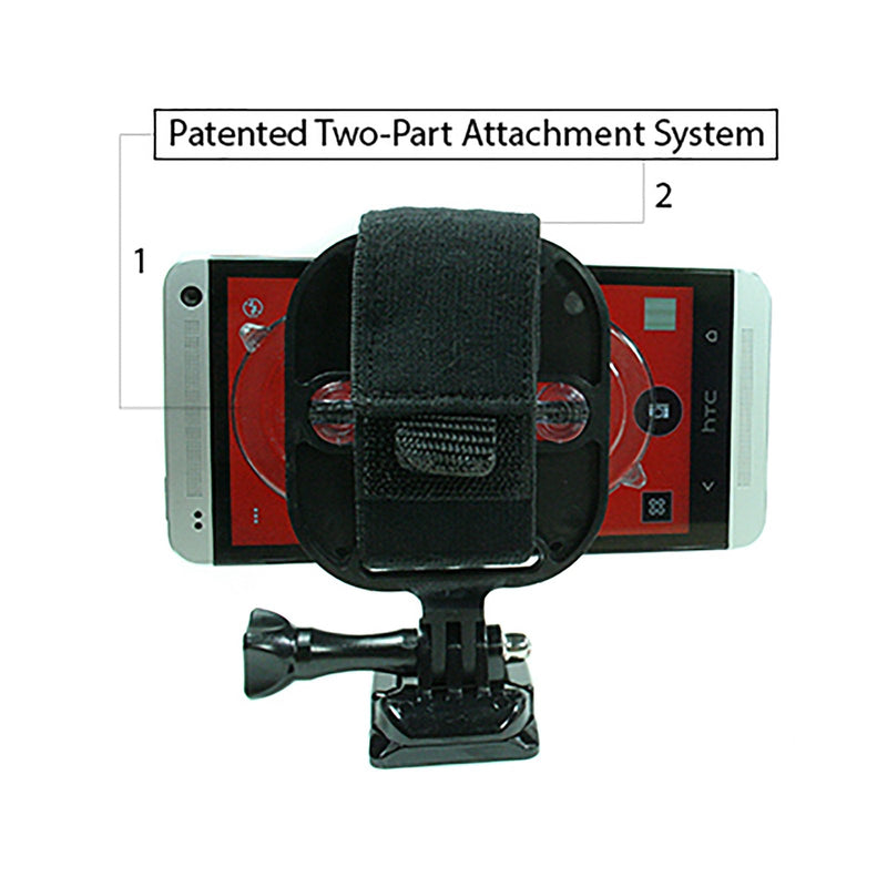 Action Mount - Universal Smartphone Mount Set Add-On for Video. Attach to Any Sport Camera Mount for Use with Phone While Hunting & Fishing. (Action Mount Setup) Action Mount Setup