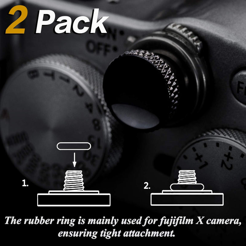 Camera Shutter Button (2 Pack/Black) Upscale and Delicate Soft Shutter Release Button Black