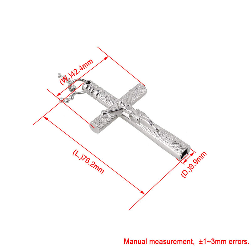 lovermusic lovermusic Chrome plated steel Crucifix Drum Skin Tuning Key with Long Chain Silver