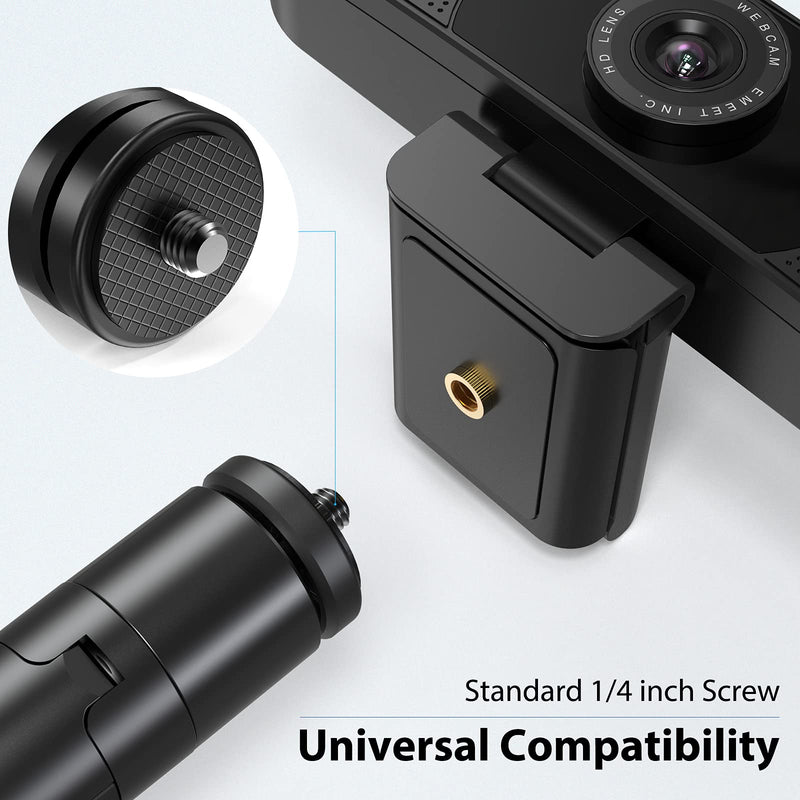 Webcam Tripod, eMeet Professional Webcam Mini Tripod, Portable & Lightweight, Adjustable Height from 5.7-12.2 in, Stable Use, Universal Compatible for Most Webcams/Phones/GoPros/Mirrorless Cameras