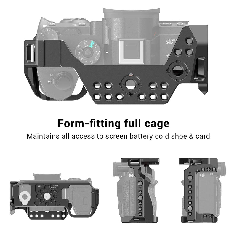 SMALLRIG A7R IV Camera Cage for Sony Alpha A7R IV with Cold Shoe Mount and NATO Rail - CCS2416