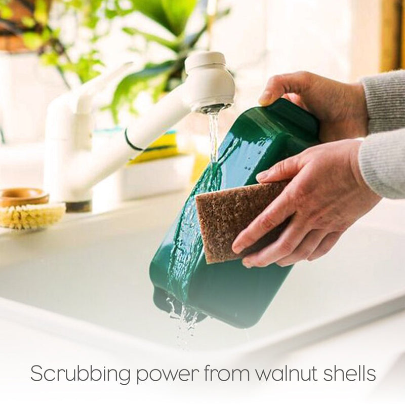 [AUSTRALIA] - Full Circle In a Nutshell Walnut Scrubber Sponges, Non-Scratch, Set of 2 (Pack of 6) 