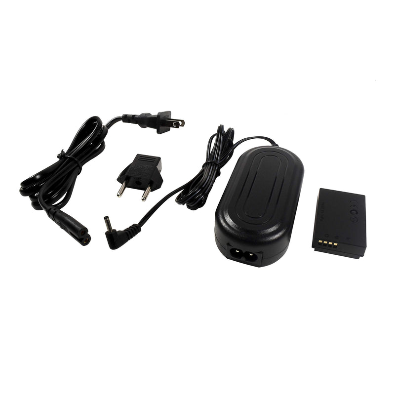 HQRP AC Adapter Compatible with Canon ACK-E12 EOS M M2 M10 M50 M100 M200 Kiss M Digital Camera (Contains AC Cable and DC Coupler DR-E12) LP-E12 LC-E12 ACKE12