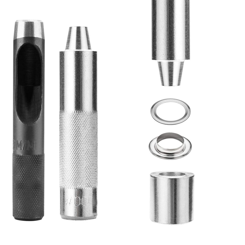 Grommet Tool Kit 100 Sets 1/2 Inch, LYNDA Grommets Eyelets with 3 Pieces Installation Tools for Craft Making, Repair and Decoration.