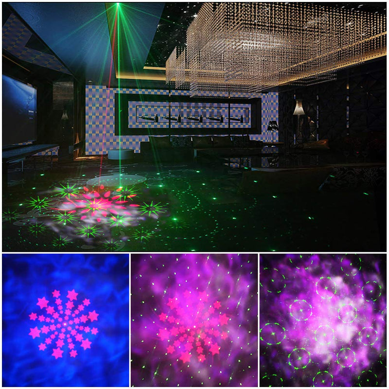 [AUSTRALIA] - Disco DJ Light Party Lights Disco Ball Stage Strobe Lights with Remote Control Sound Activated LED Water Ripples Projector Effect for Dancing Club Bar Pub Birthday Christmas Halloween Festivals 
